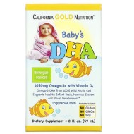 California Gold Nutrition, Детский DHA, омега-3 с витамином D3