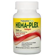 Nature’s Plus, Hema-Plex, мягкие гелевые капсулы